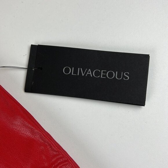 Olivaceous Red Vegan Mini Skirt size Small - Picture 2 of 9